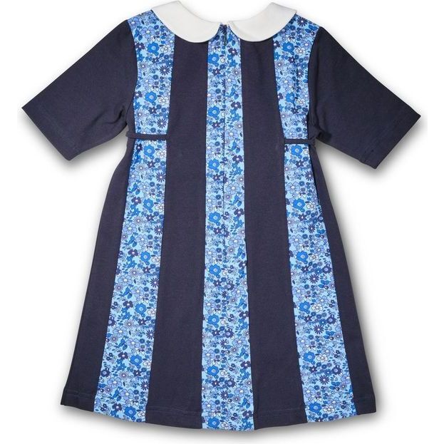 Floral Print Knit Colorblock Dress - Dresses - 4