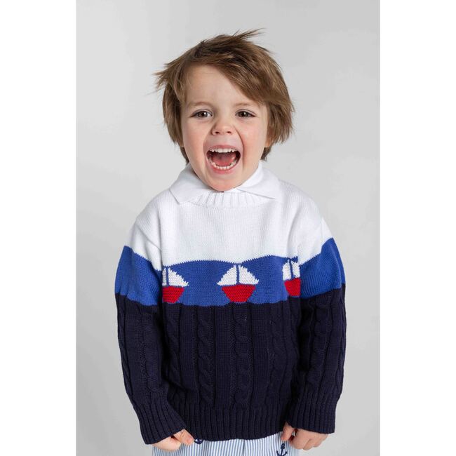 Sweater With Sailboats - Sweaters - 2