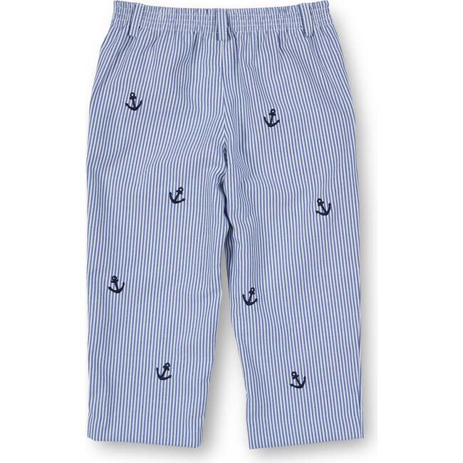 Stripe Fake Fly Pants With Anchors - Pants - 3
