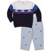 Sweater With Sailboats - Sweaters - 3