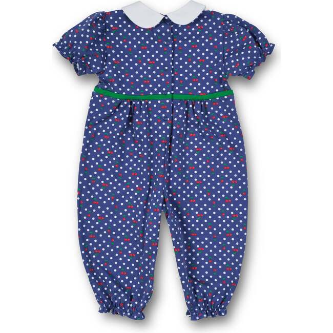 Polka Dot Cherry Printed Knit Longall - Rompers - 2