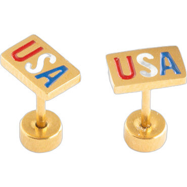 USA Stud Earrings, Multi