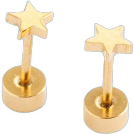Mini Star Stud Earrings, Gold