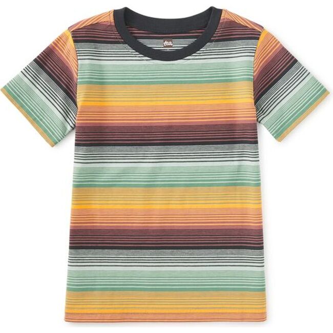 Striped Tee, Orange Zest