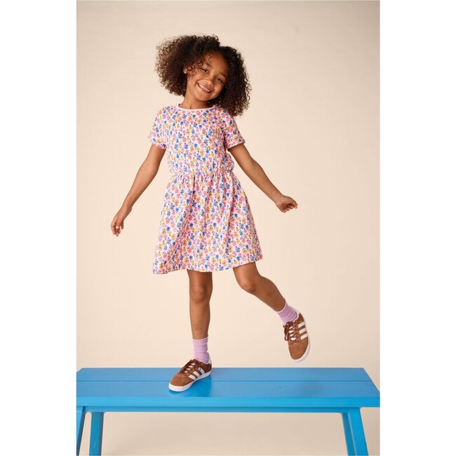 Short Sleeve Twirl Dress, Wildflowers - Dresses - 2