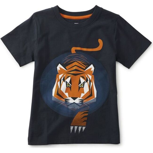 Prowling Tiger Graphic Tee, Indigo
