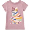 Rainbow Kitty Graphic Tee, Hydrangea - T-Shirts - 1 - thumbnail