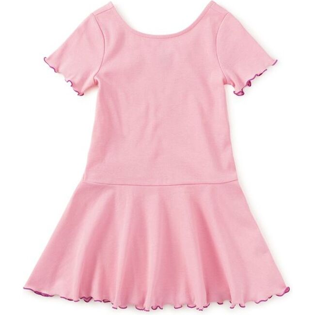 Ruffle Skater Ribbed Dress, Blossom