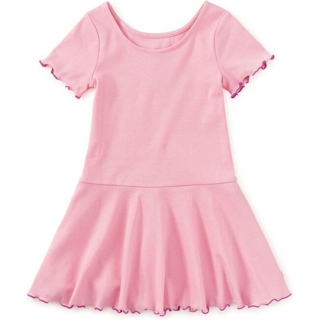 Ruffle Skater Ribbed Dress, Blossom - Dresses - 2