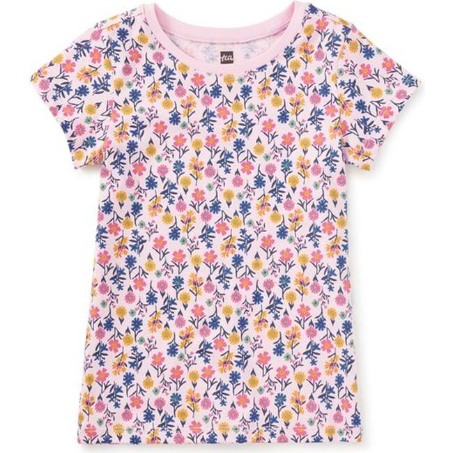 Printed Short Sleeve Top, Wildflowers