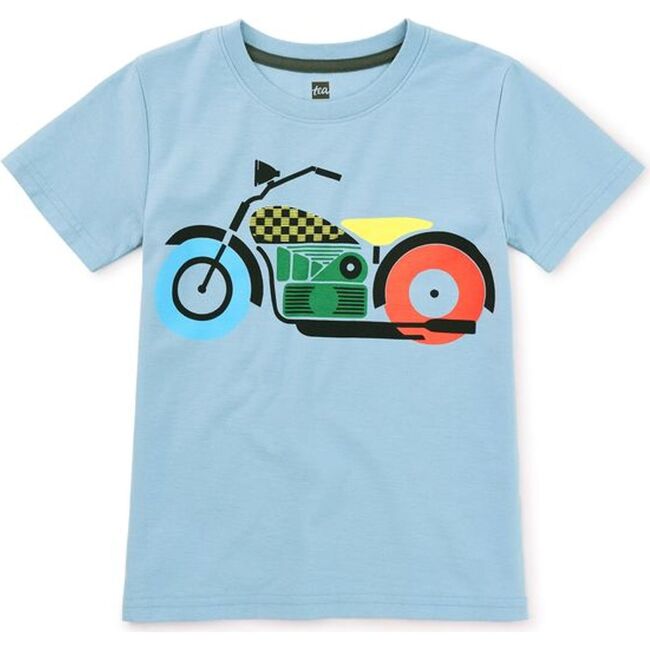 Nairobi Motorcycle Graphic Tee, Cloud