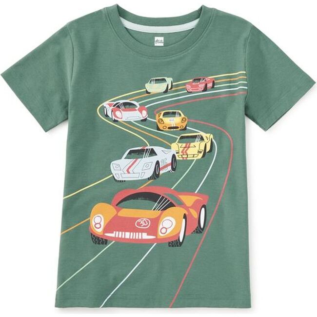 Le Mans Race Graphic Tee, Silver Pine