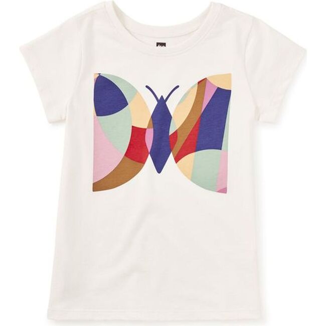 Geo Butterfly Graphic Tee, Chalk
