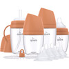 BuubiBottle Hybrid Combo Feeding Baby Bottle Gift Set, Orange - Bottles - 1 - thumbnail