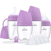 BuubiBottle Hybrid Combo Feeding Baby Bottle Gift Set, Purple - Bottles - 1 - thumbnail