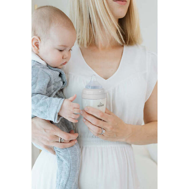 BuubiBottle Hybrid Combo Feeding Baby Bottle Gift Set, Grey