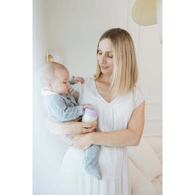 BuubiBottle Hybrid Combo Feeding Baby Bottle Gift Set, Purple - Bottles - 2