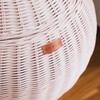 Apple Handcrafted Rattan Storage Basket With Removable Lining, Soft Pink - Storage Baskets - 4