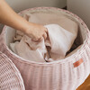 Apple Handcrafted Rattan Storage Basket With Removable Lining, Soft Pink - Storage Baskets - 6