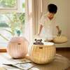 Apple Handcrafted Rattan Storage Basket With Removable Lining, Soft Pink - Storage Baskets - 8