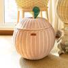 Apple Handcrafted Rattan Storage Basket With Removable Lining, Soft Pink - Storage Baskets - 9