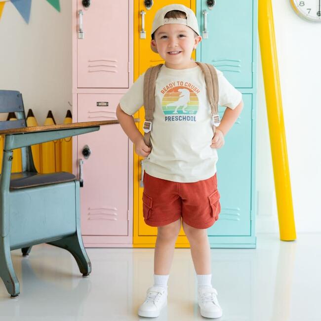 Ready to Crush Preschool Short Sleeve T-Shirt, Natural - T-Shirts - 2