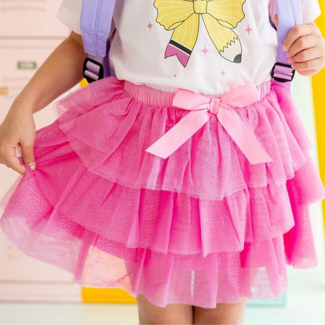 Raspberry Bow Tiered Tutu, Raspberry - Tutus - 3