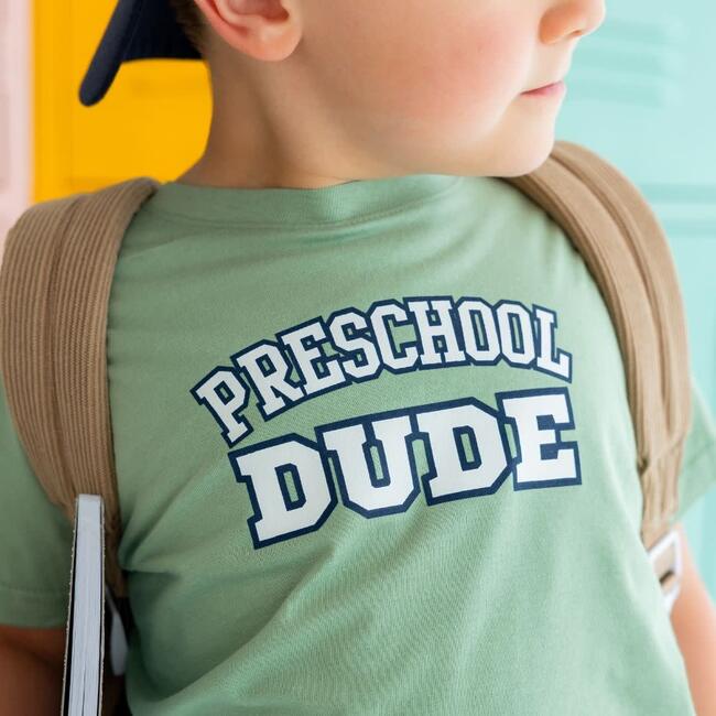 Preschool Varsity Short Sleeve T-Shirt, Sage - T-Shirts - 3