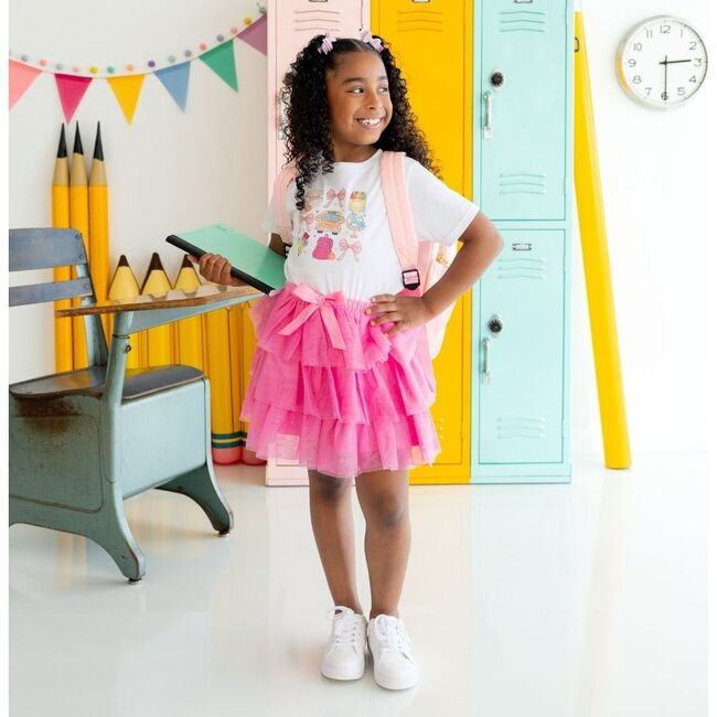 Raspberry Bow Tiered Tutu, Raspberry - Tutus - 6