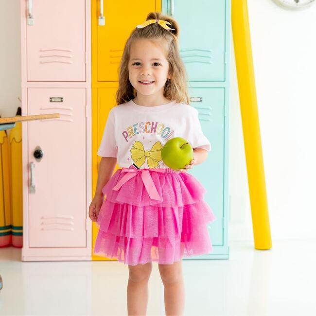 Preschool Pencil Bow Short Sleeve T-Shirt, Ballet - T-Shirts - 2