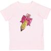 Pencil Bow Sequin Patch Short Sleeve T-Shirt, Ballet - T-Shirts - 1 - thumbnail