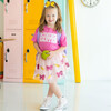 Kindergarten Sequin Patch Short Sleeve T-Shirt, Raspberry - T-Shirts - 2