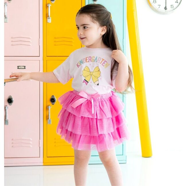 Kindergarten Pencil Bow Short Sleeve T-Shirt, Ballet - T-Shirts - 2
