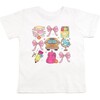 Coquette School Doodle Short Sleeve T-Shirt, White - T-Shirts - 1 - thumbnail