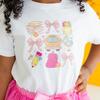 Coquette School Doodle Short Sleeve T-Shirt, White - T-Shirts - 3