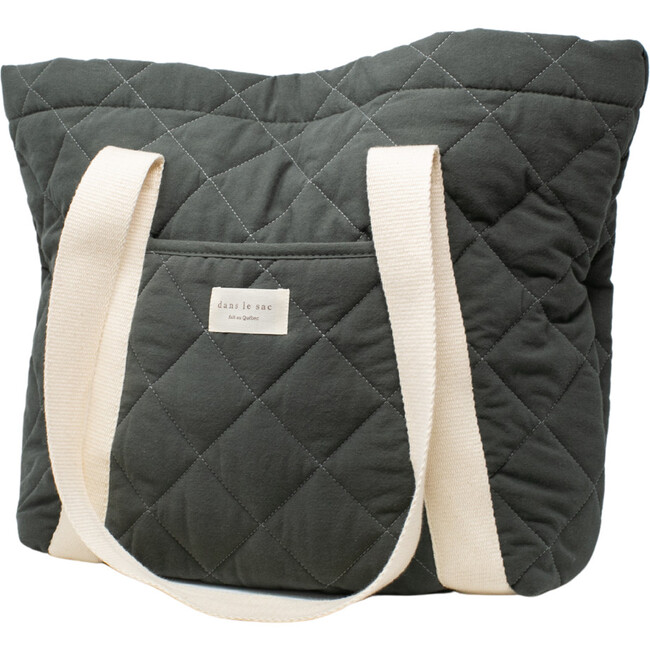 Quilted Tote Bag, Kaki
