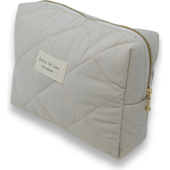 Quilted Pouch, Cream