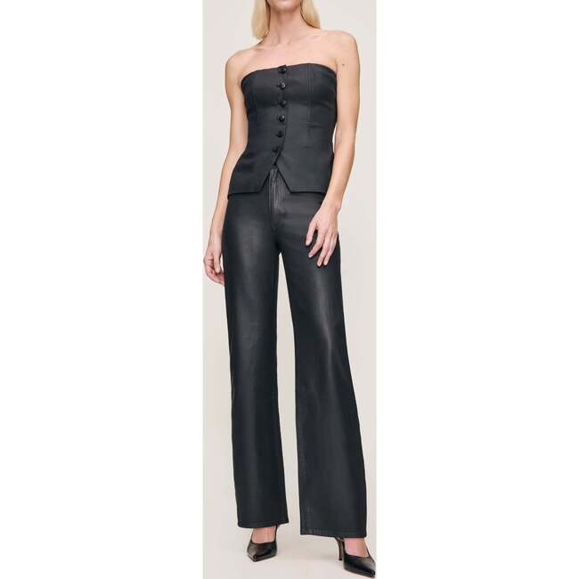 Karmine Refined Wide Leg Straight Vintage, Black Coated
