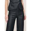 Karmine Refined Wide Leg Straight Vintage, Black Coated - Jeans - 4