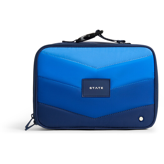Rodgers Lunch Box, Blue Chevron