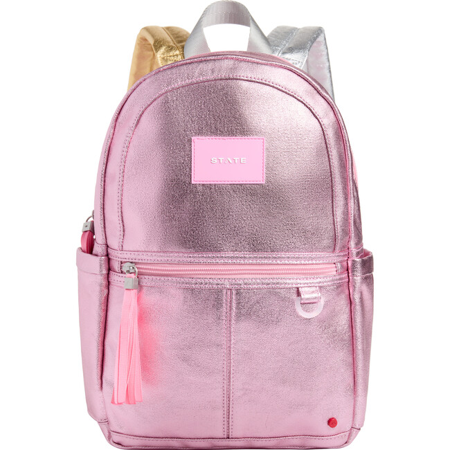 Kane Mini Backpack, Pink/Silver