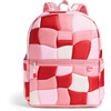 Kane Double Pocket Large Backpack, Pink Puffer Check - Backpacks - 1 - thumbnail