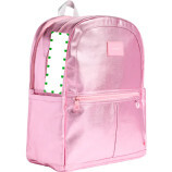 Kane Double Pocket Large Backpack, Pink/Silver - Backpacks - 2