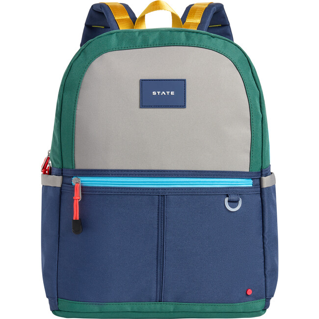 Kane Double Pocket Backpack, Green/Navy