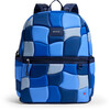 Kane Double Pocket Large Backpack, Blue Puffer Check - Backpacks - 1 - thumbnail