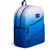 Kane Double Pocket Large Backpack, Blue Gradient Diagonal Zipper - Backpacks - 2