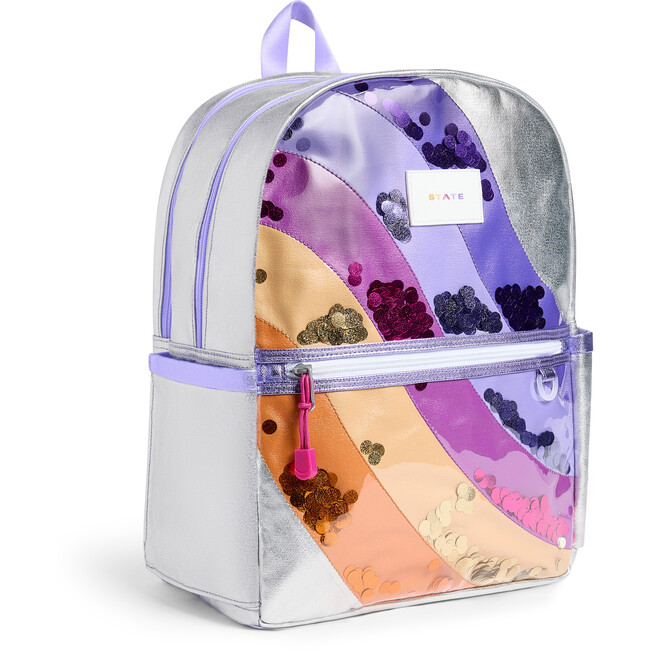 Kane Double Pocket Backpack, Sequin Wave - Backpacks - 2