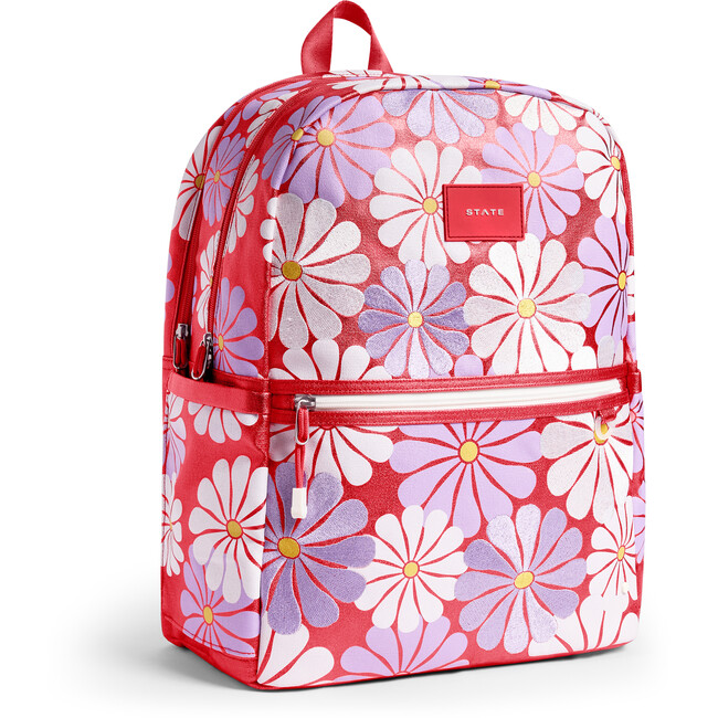 Kane Double Pocket Large Backpack, Ruby Floral - Backpacks - 2