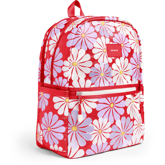 Kane Double Pocket Backpack, Ruby Floral - Backpacks - 2
