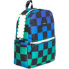 Kane Backpack, Blue Checkerboard - Backpacks - 2